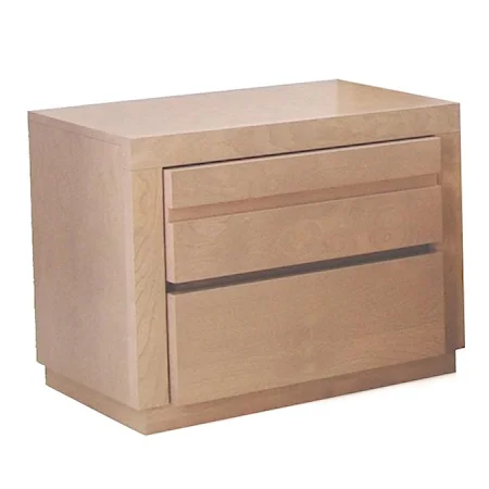 Contemporary 2 Drawer Night Stand